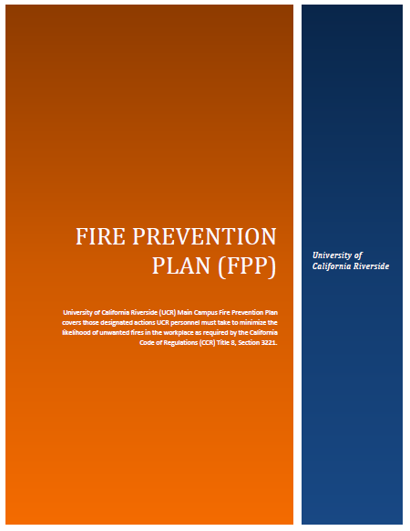 Fire Prevention Plan Cover