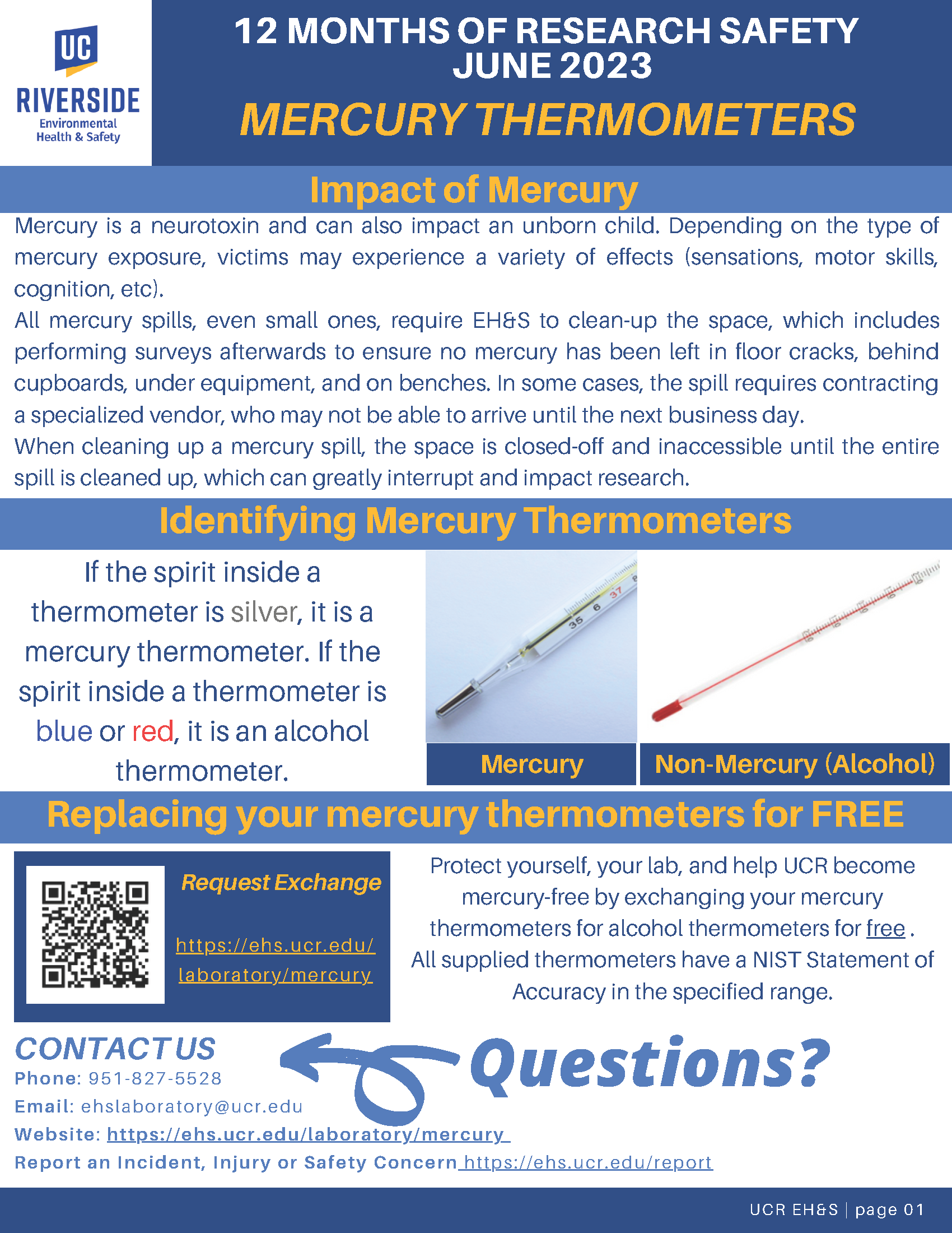 12months of research safety - mercury thermometers