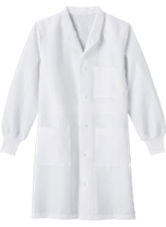 pin stripe white barrier lab coat