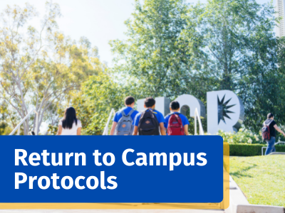 return to campus protocols button