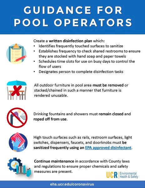 Pool and Spa Operator Guidance for COVID-19