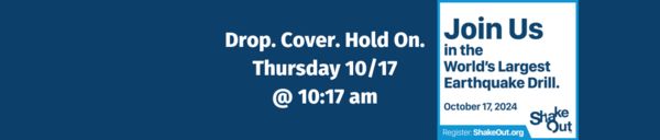 Join us in the world's largest earthquake drill October 17, 2024