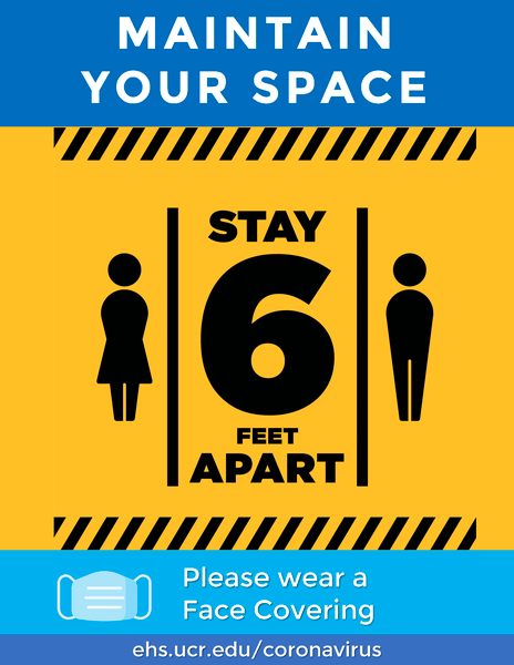 COVID-19 Sign Stay 6 Feet Apart