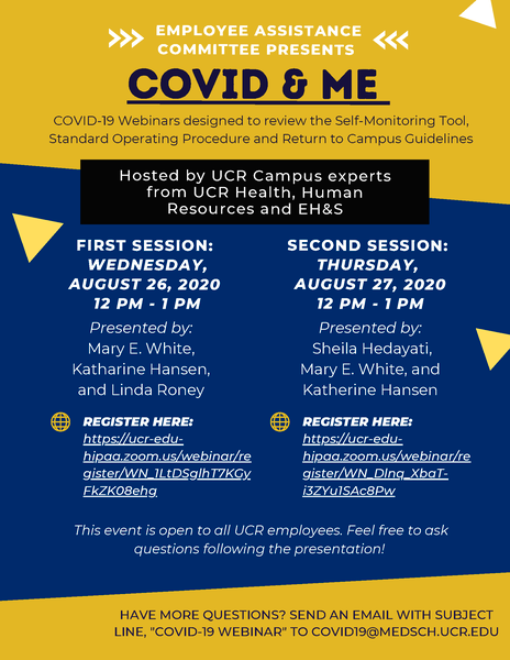 Covid and Me webinar promotion