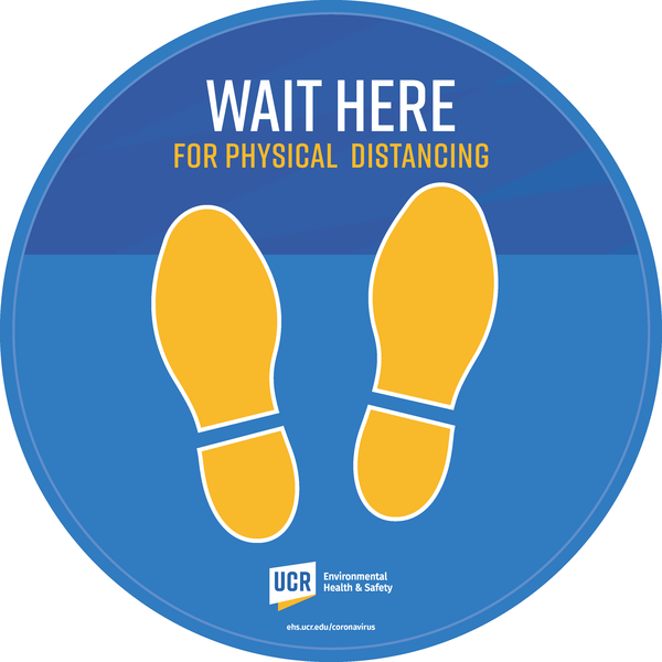 COVID-19 Wait Here Floor Decal