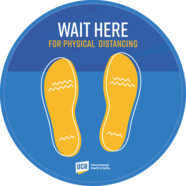 COVID-19 Wait Here Floor Decal