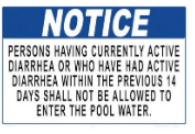 Diarrhea Notice Sign