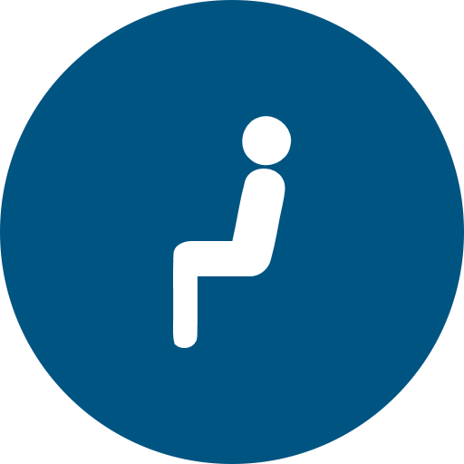 Logo of person sitting