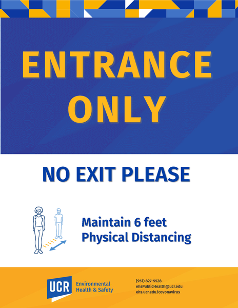 COVID-19 Sign: Entrance Only