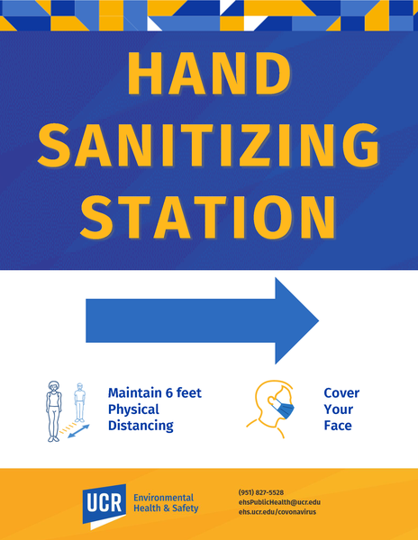 COVID-19 Sign Hand Sanitizer Directional
