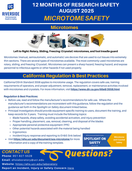 image of microtome safety