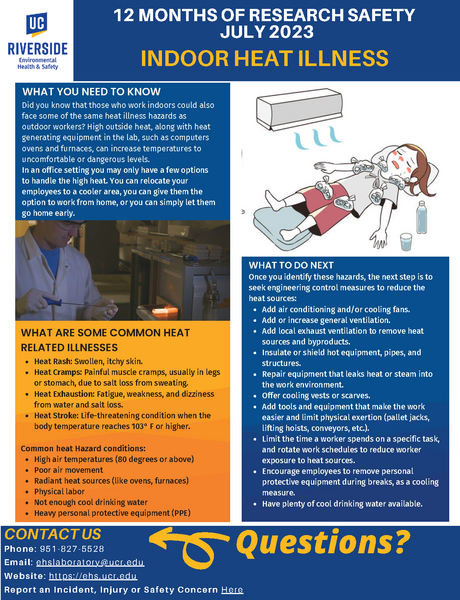 12 Months of Research Safety topic for July 2023-Hot Weather Hazard Alert page 2