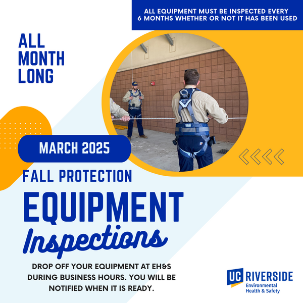 Fall Protection Equipment Inspections all month long in March 2025