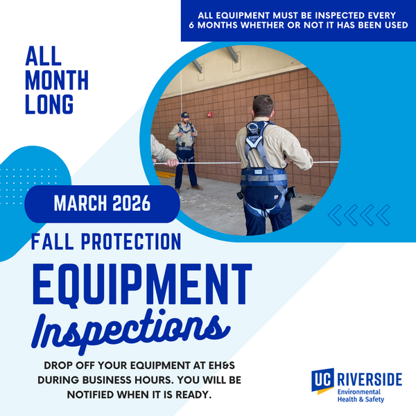 Fall Protection Equipment Inspections at EH&S in March 2026