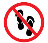 no sandals icon