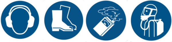 Safety Icons in a row