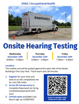 onsite hearing testing flyer