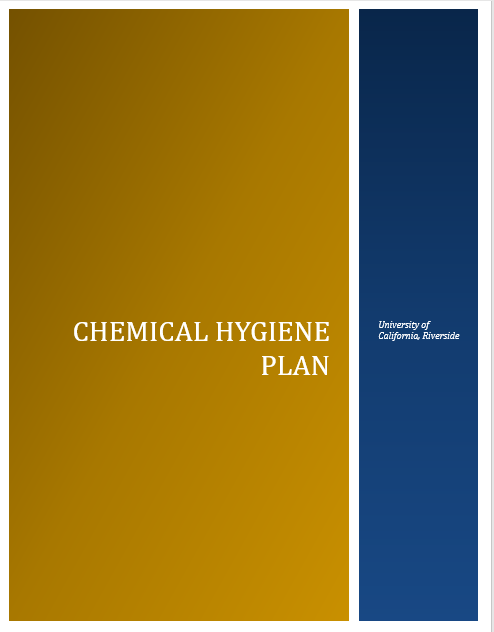 Cover of UCR's Chemical Hygiene Plan