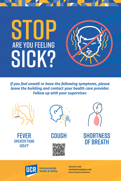 Covid 19 Stop Are You Feeling Sick Environmental Health Safety